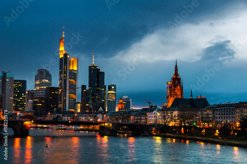 Frankfurt Skyline  Germany at night