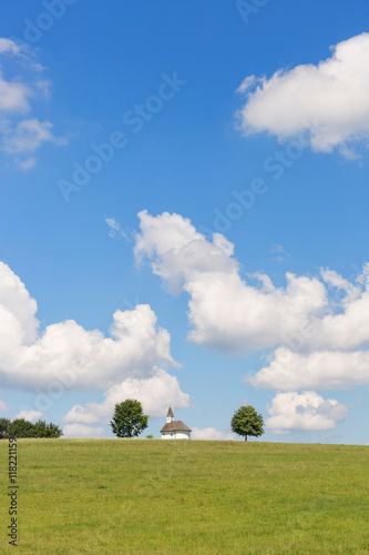 bavarian chapel at lake Chiemsee photo