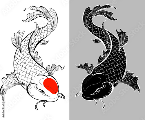 Koi carps tattoo