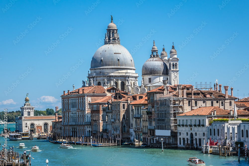 Seaview of Basilica Santa Maria della Salute, Venice, Italy
