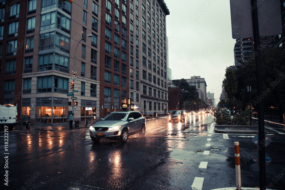 Obraz premium Rainy Manhattan, New York City