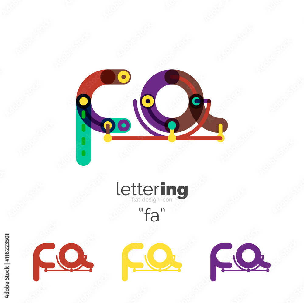 Linear initial letters, logo branding concept Linear initial letters, logo branding concept