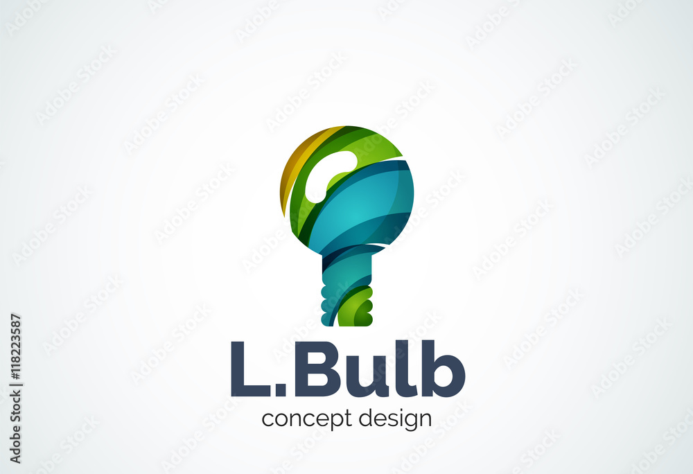 Light bulb logo template, new idea, energy or illumination concept Light bulb logo template, new idea, energy or illumination concept