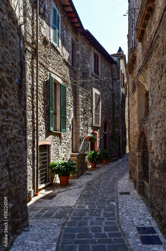 Acquasparta  Umbria  Italy  is a little medieval town in province of Terni  Umbria region  with a nice historic center.