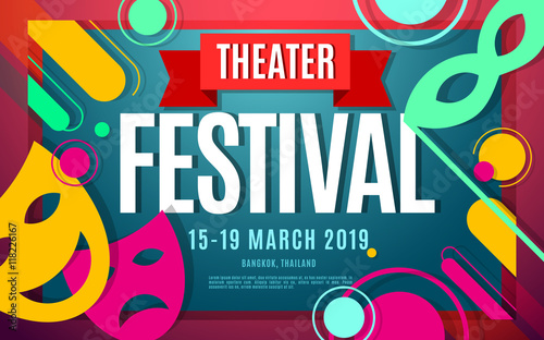 theater festival vector color banner