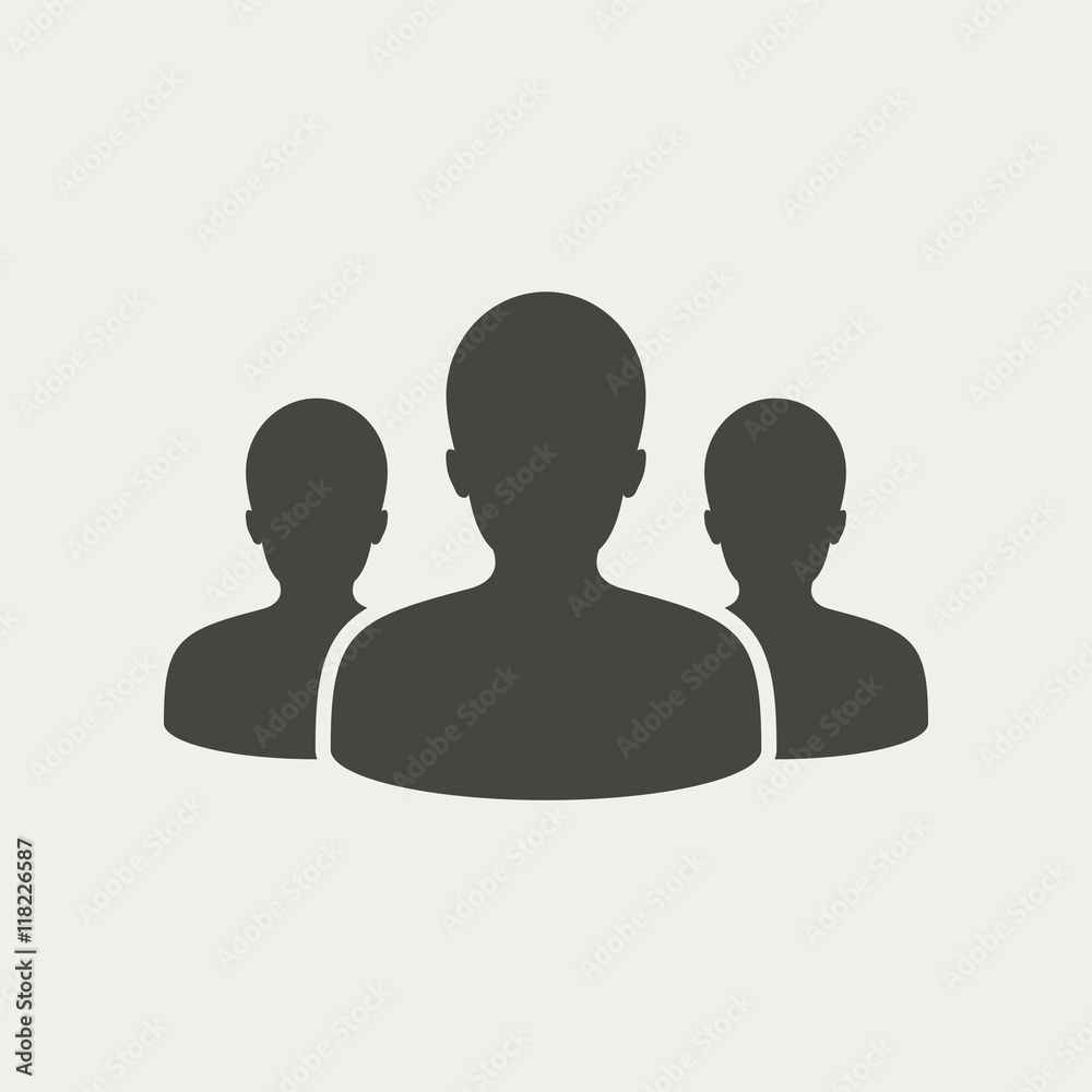 Group of people icon, Team work concept - Vector