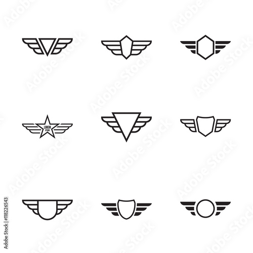 Badge with wings.