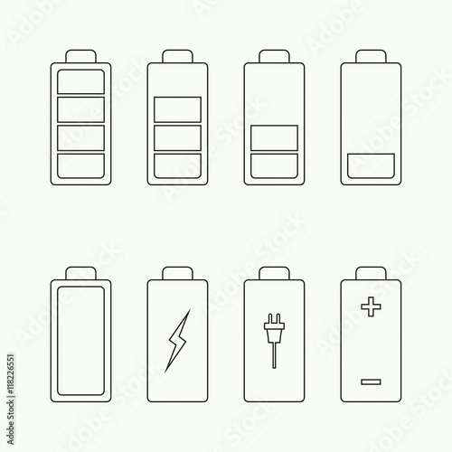 Icons battery charge indicator.