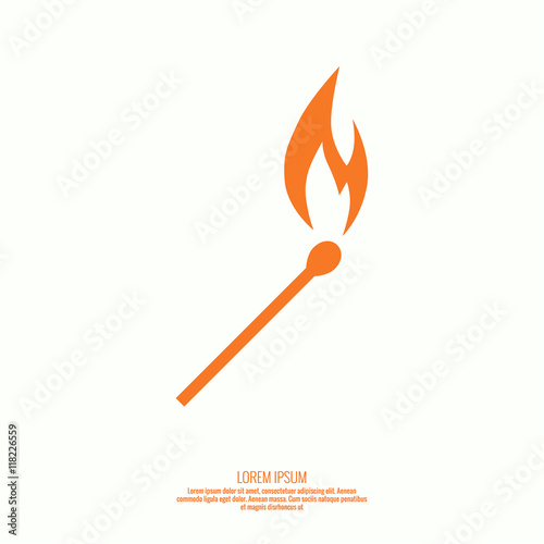 Fire flames. Icon.