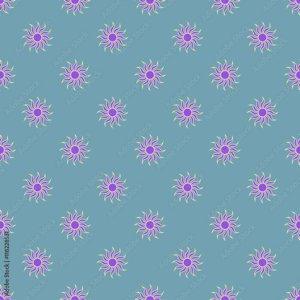 Flowers geometric seamless pattern 39.08 Flowers geometric seamless pattern 39.08