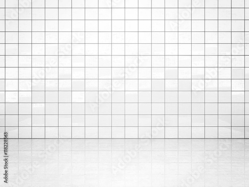 White tile wall