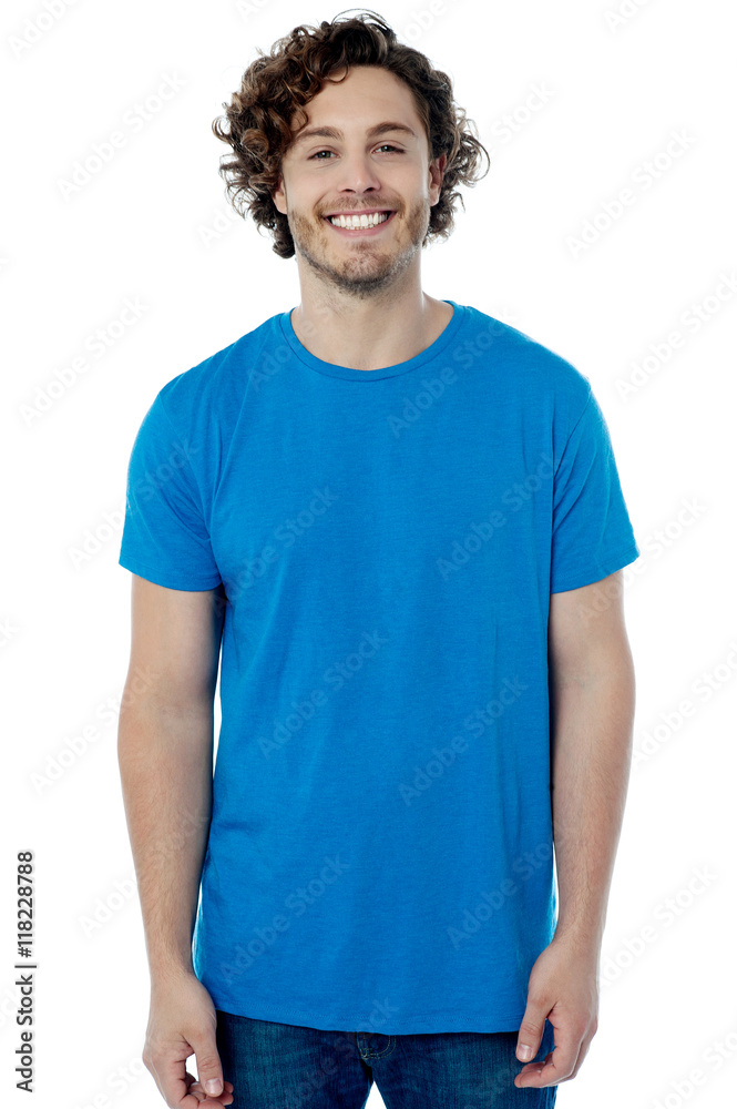 Fototapeta premium Young caucasian male looking at camera.