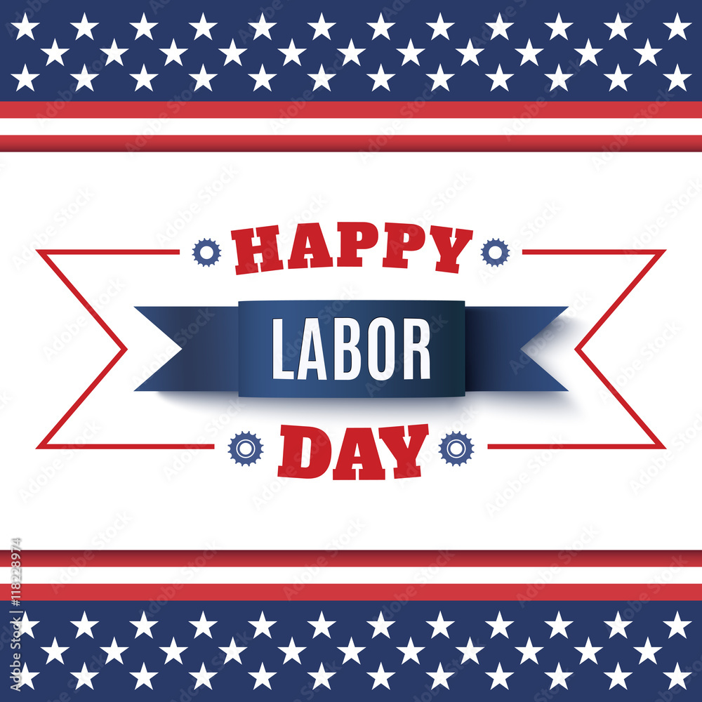Happy Labor Day abstract background.