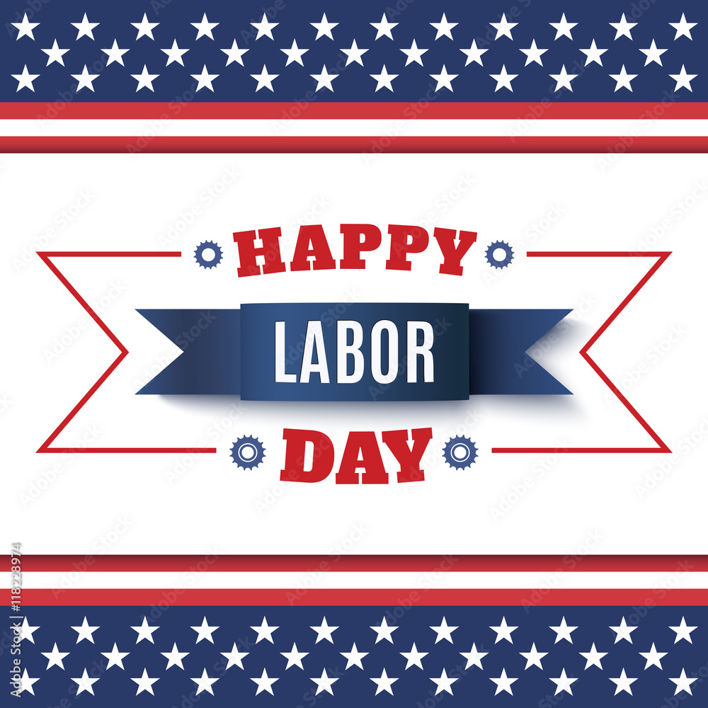 Fototapeta premium Happy Labor Day abstract background.