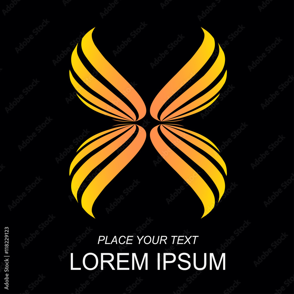 Abstract vector sign.