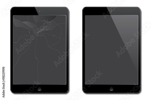 Vector broken and new tablets.