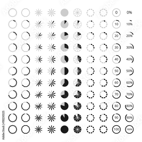 Loading, preloaders vector icons