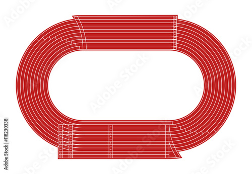 Running athletics stadium vector track