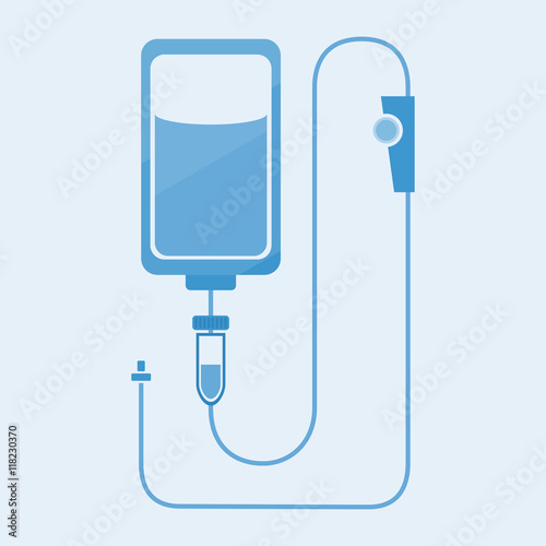 illustration of infusion bag and tube