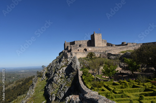 Walls of Castle of  Marvao  Alentejo region  Portugal