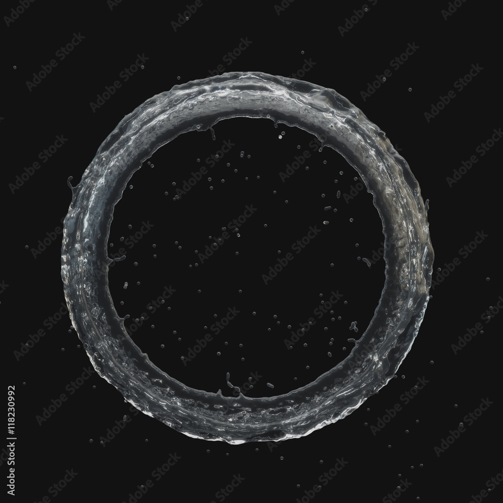 water splash radial Isolated 3d water splash radial Isolated 3d