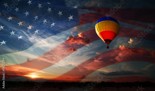 Independence day. Liberty enlightening the world