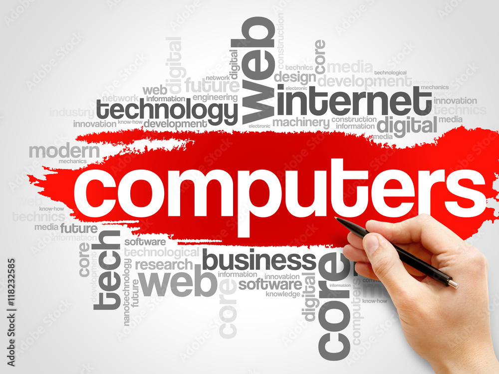 COMPUTERS word cloud collage, business concept background COMPUTERS word cloud collage, business concept background
