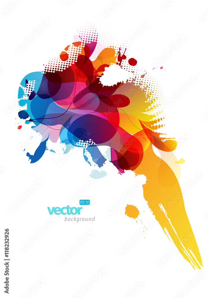 Obraz premium Abstract colorful splash illustration.
