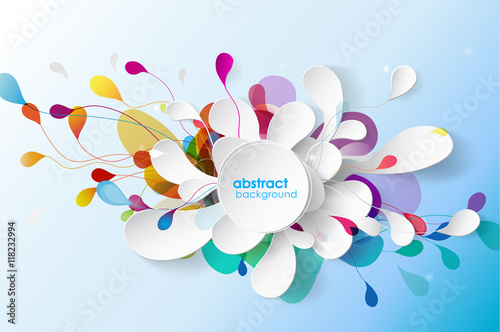 Abstract background with paper flower.