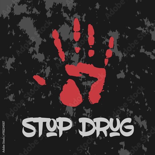 Stop drugs concept.
