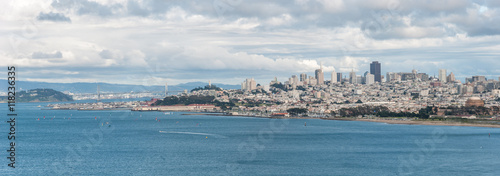 San Francisco city panoramic view, California, USA.