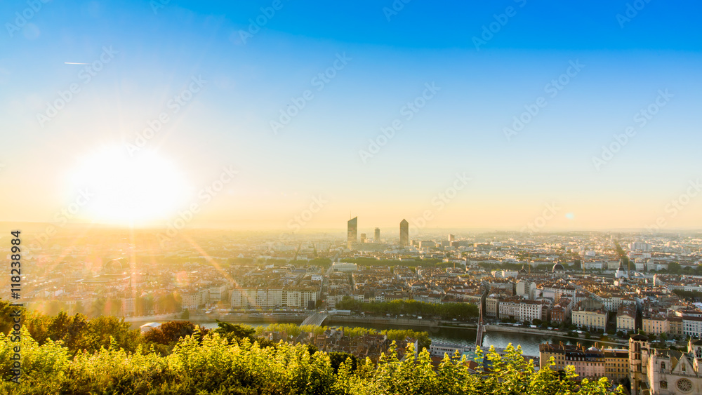 Sunrise from Lyon, France