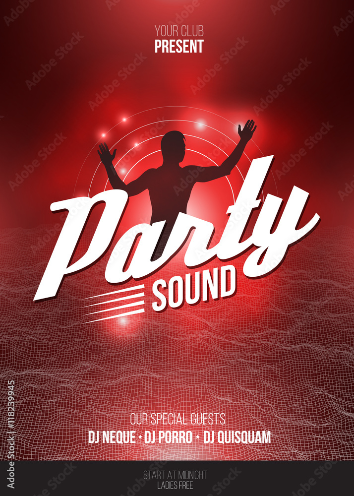 Dj Party Banner  Free Vectors  PSDs to Download