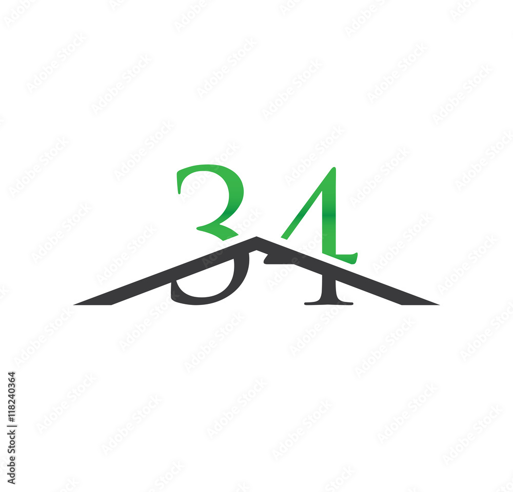 34 green initial