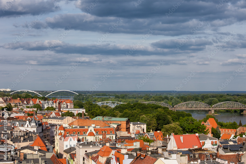 City Of Torun From Above in Poland