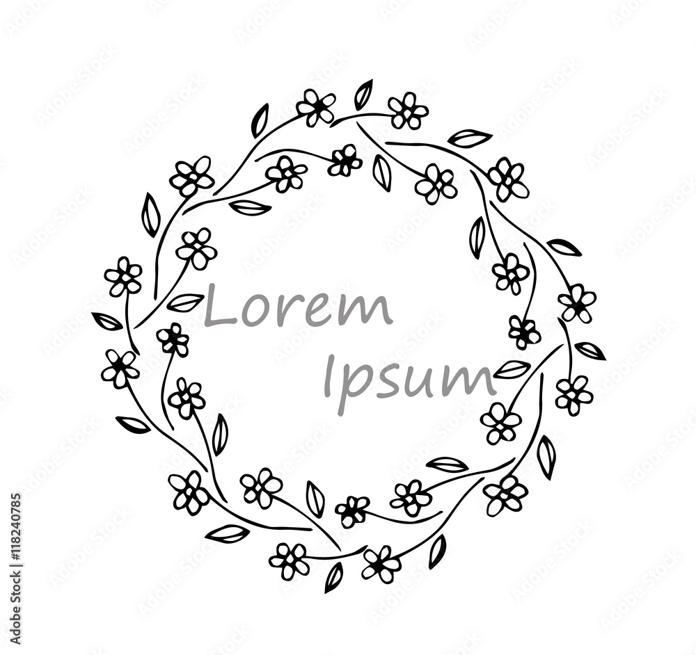 Vector of floral and nature frame for background