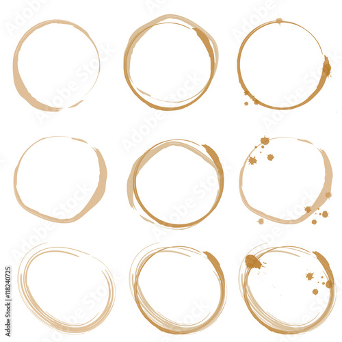 Vector of Coffee Stain Isolated On White Background