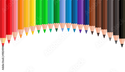 Colorful wooden pencils