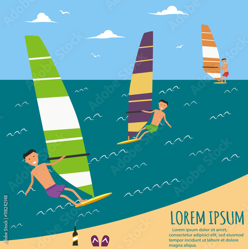 Male Surfer Riding on Waves in the Sea