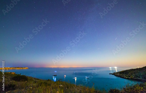 Obraz na płótnie Mgiebah Bay at Night w salonie