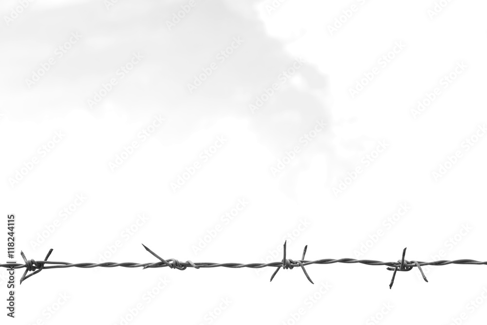 closeup black and white barbed wire background closeup black and white barbed wire background