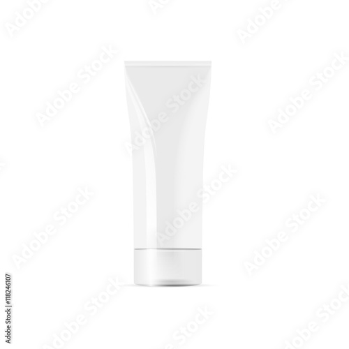 White Blank Tube of cream, packaging
