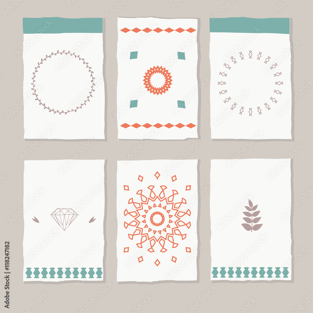 set of ethnic cards