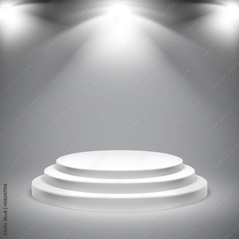 Obraz premium Round White Podium
