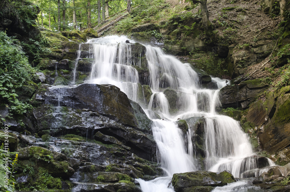 Waterfall in the Ukrainian Carpathians

