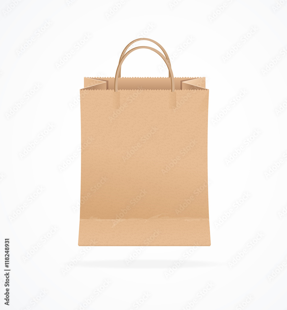 Paper Bag Eco Sale. Vector Paper Bag Eco Sale. Vector