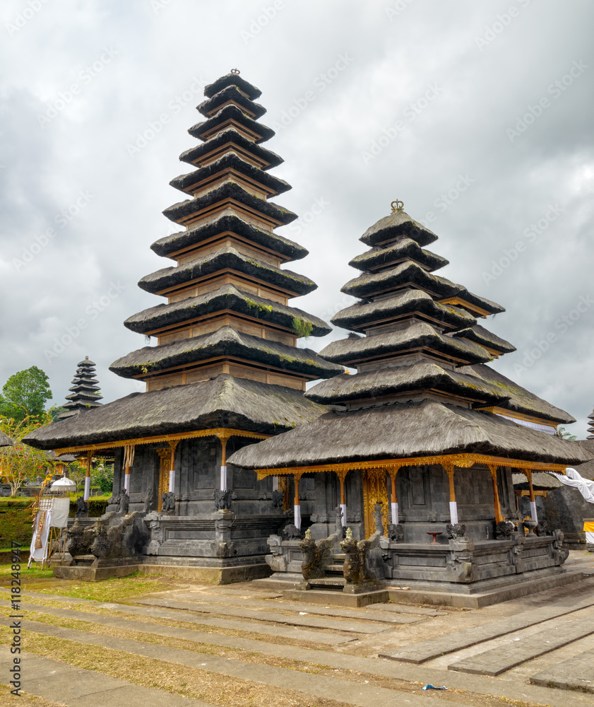 Traditional balinese architecture. The Pura Besakih temple Traditional balinese architecture. The Pura Besakih temple