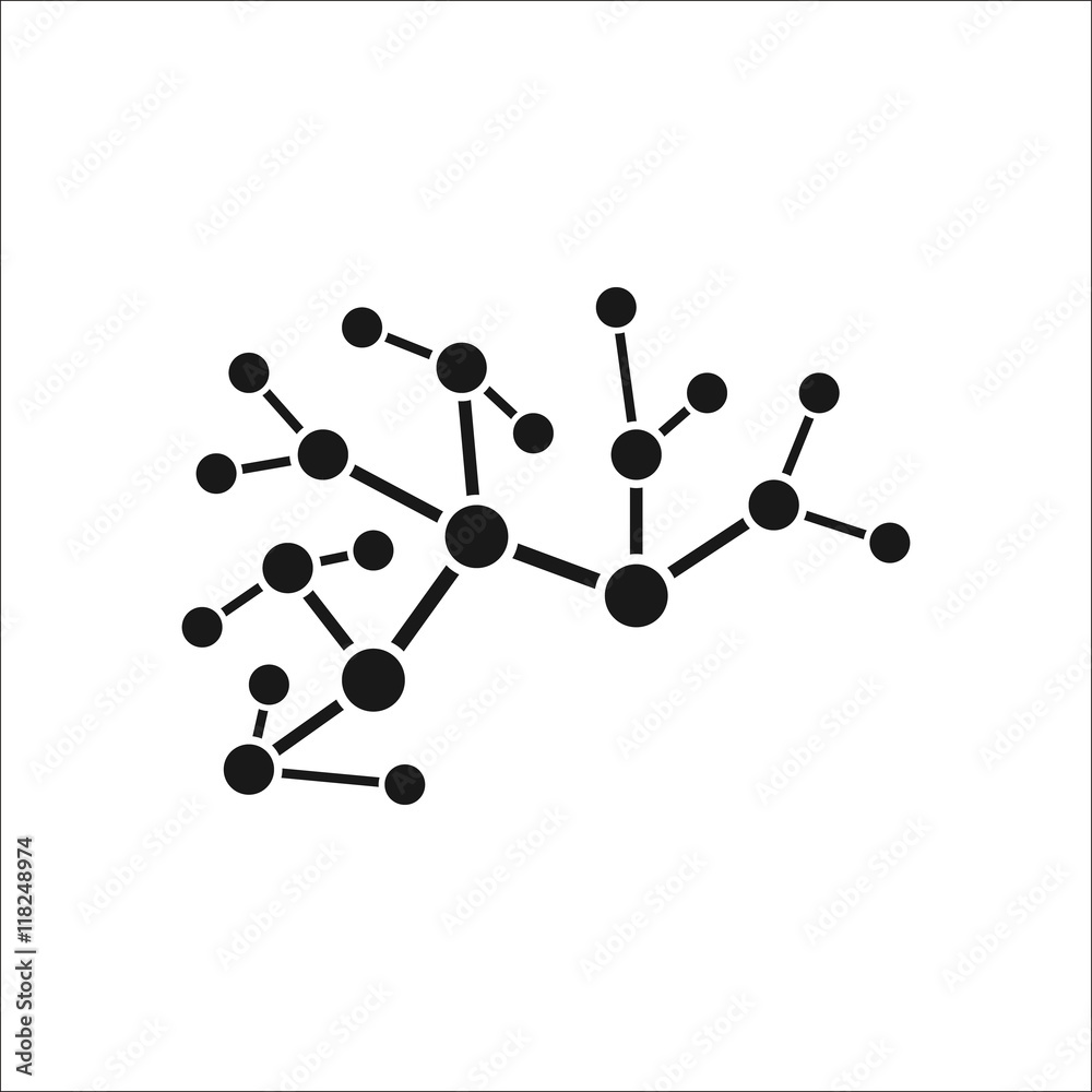 Molecule model sign simple icon on background Molecule model sign simple icon on background