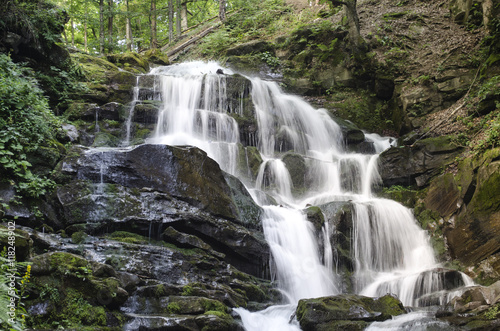 Waterfall in the Ukrainian Carpathians    