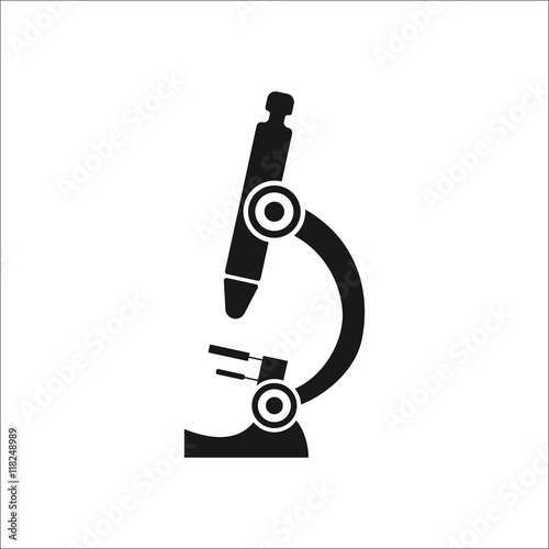 Microscope sign simple icon on background